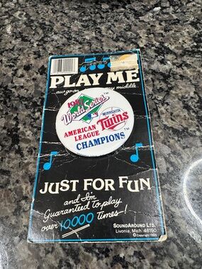 1987 World Series Minnesota Twins just for fun play me Pin -